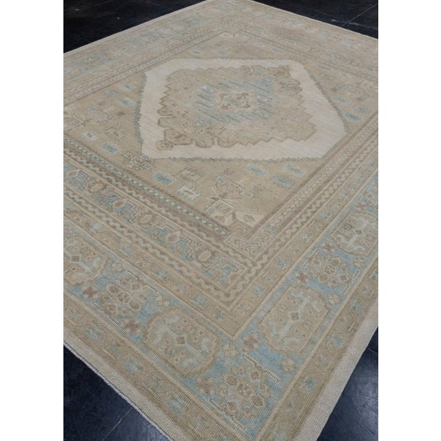 Turkish Turkish Antique Look Oushak Rug 8'6" x 10'5" For Sale - Image 3 of 8
