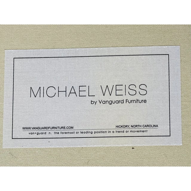 White Velvet Whitaker Sofa Michael Weiss by Vanguard Furniture For Sale - Image 9 of 12