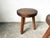 Brown Vintage Tripod Stools in Beech, 1960s, Set of 3 For Sale - Image 8 of 10