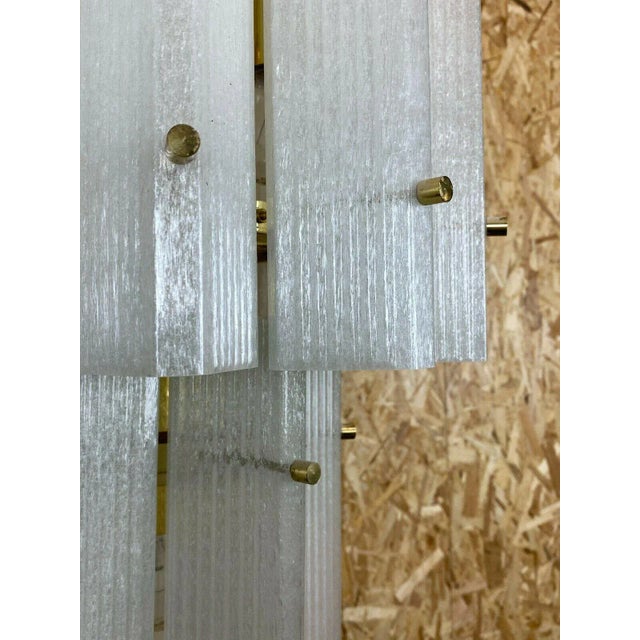 Metal Large Mid-Century Murano Ice Glass Pendant Lamp from Limburg, 1960s For Sale - Image 7 of 13