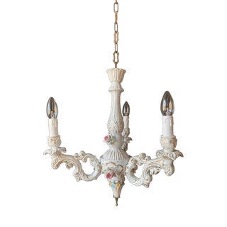 Mid-Century Porcelain Chandelier, 1960s For Sale