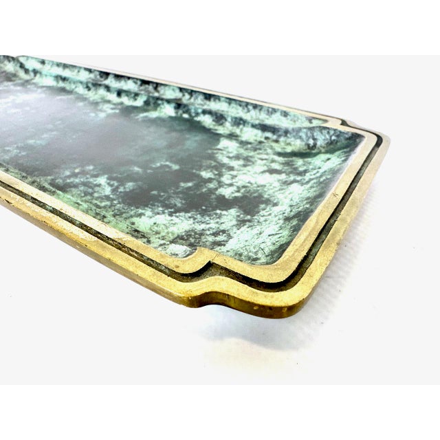 Metal Mid-Century Modern Desk Pen Holder in Bronze from Hagenauer Workshops, 1960s For Sale - Image 7 of 11