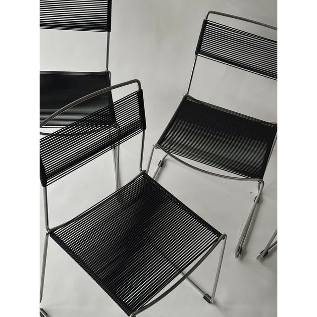 Black Spaghetti Chairs by Giandomenico Belotti for Alias, Italy, 1980s, Set of 4 For Sale - Image 8 of 9