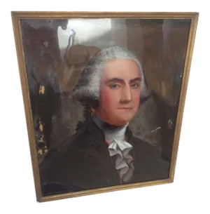 Reverse Painting on Glass of George Washington
