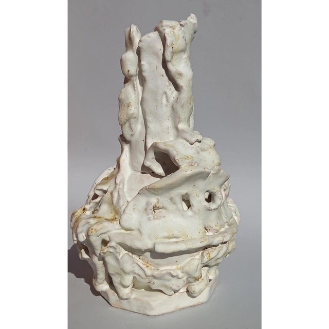 Sculptural Glazed Ceramic Vase 'La Demoiselle D’Avignon' by Diane Grant For Sale - Image 9 of 9