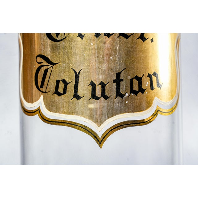 Pair 19th Century Large Antique Hand Painted Apothecary Pharmacy Display Bottles For Sale - Image 14 of 18