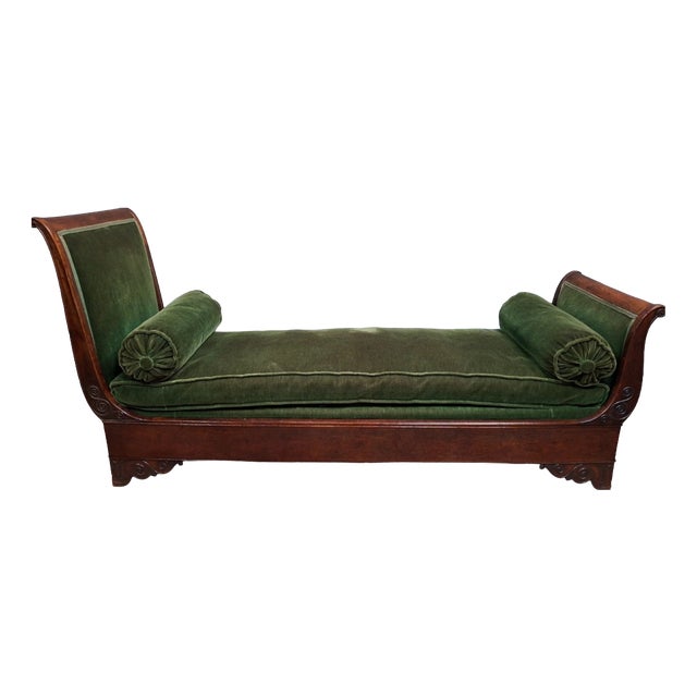 19th Century Mahogany Chaise Lounge For Sale