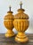 Metal Vintage MCM Monumental Glazed Ceramic Lamps - A Pair For Sale - Image 7 of 12