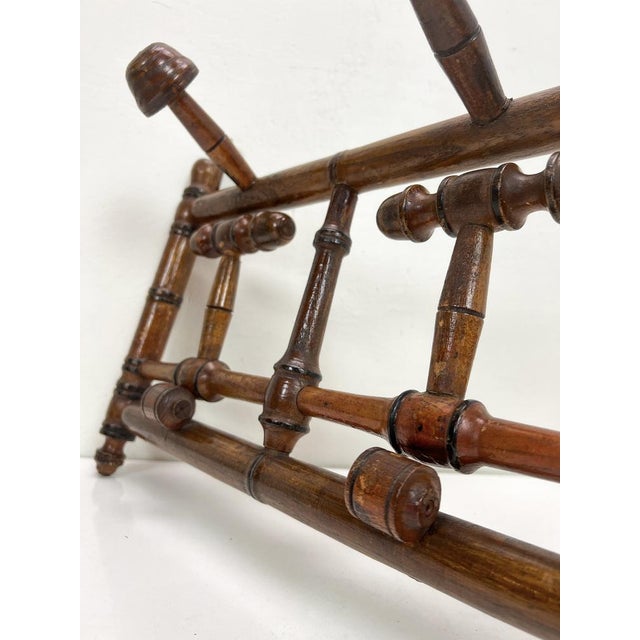 Antique French Faux Bamboo Coat Rack, 1890s For Sale - Image 5 of 14