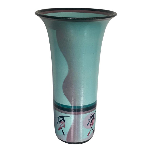 Vintage Studio Art Pottery Vase Signed and Dated For Sale