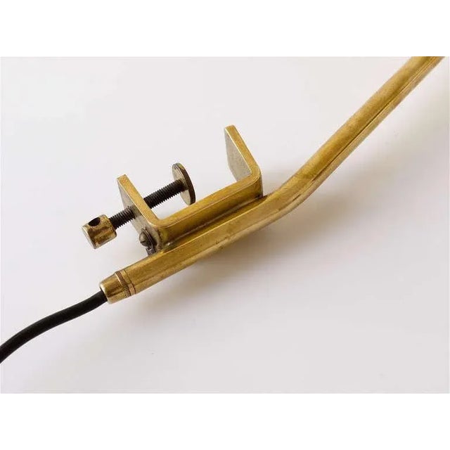 Metal Modernist Vienna Cone Clamp Lamp attributed to J. T. Kalmar, 1950s For Sale - Image 7 of 11