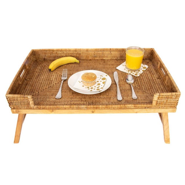 Our rattan breakfast serving trays are perfect to have breakfast in bed or to serve up your morning cup of coffee in...