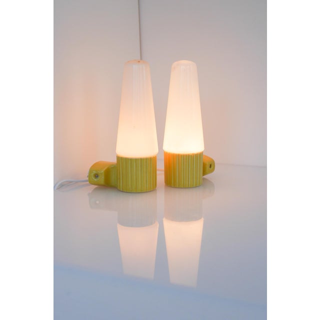 Yellow Wall Sconces by Hans-Agne Jakobsson for Ifö, Set of 2 For Sale - Image 8 of 14