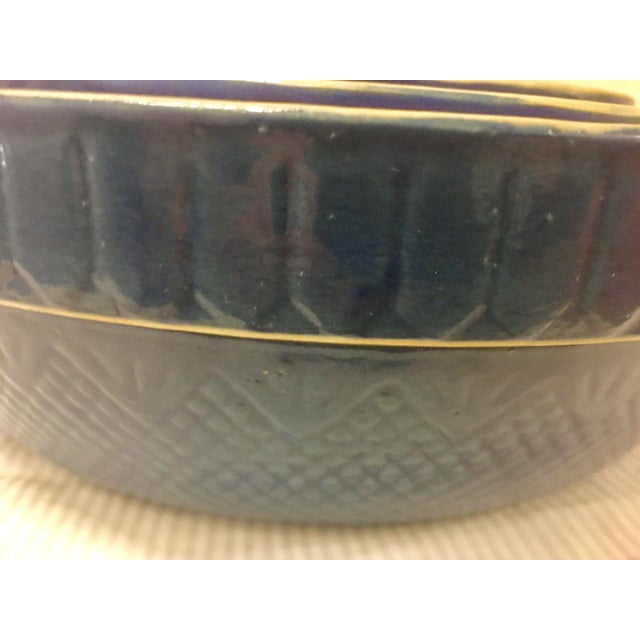 Indigo Blue Ceramic Mixing Bowls Set of 3 Chairish
