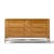 Paul McCobb for Calvin Mid Century Mahogany and Brass X Base Lowboy Dresser This lowboy measures: 66 wide x 19.25 deep x...