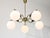 Mid-Century Modern Italian Brass and Opaline Chandelier, 1960 For Sale - Image 17 of 18