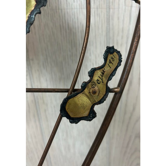 Vintage Boho Curtis Jere Brass Globe Wall Sculpture For Sale - Image 11 of 11