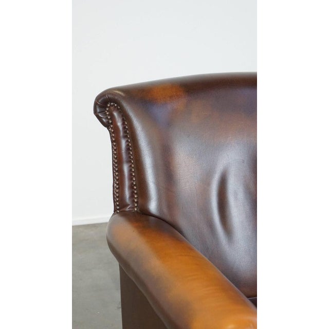 English Style Chair in Dark Brown Cowhide For Sale - Image 10 of 13