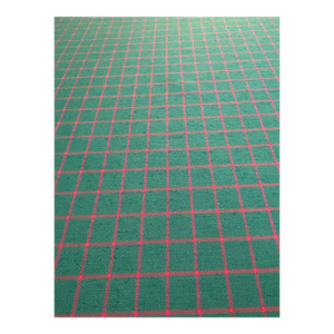 1980s Approximately 30 Yards of Green and Red Plaid Fabric From Brunschwig & Fils.