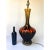 1960s Lava Drip Glaze Ceramic Table Lamp – Large 28 Inch Orange and Charcoal Mid Century Modern For Sale - Image 9 of 11