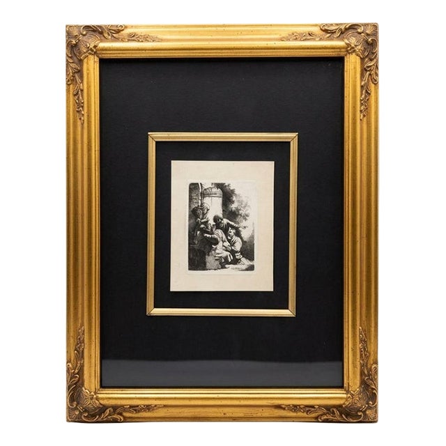 Joseph's Coat Brought to Jacob" Rembrandt Etching For Sale