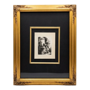 Joseph's Coat Brought to Jacob" Rembrandt Etching