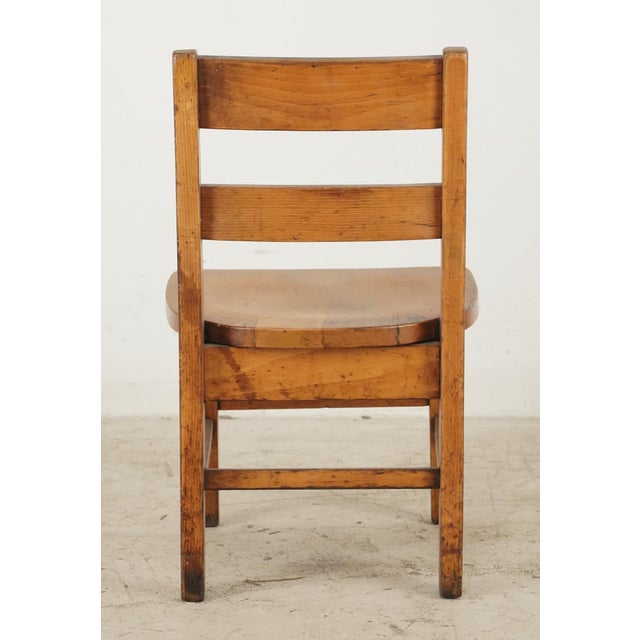 Brown Vintage Wooden Shaker Children’s Chair For Sale - Image 8 of 9