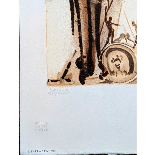1980s Salvador Dali, Horse of Troia, Signed and Numbered Color Lithograph, 1983 For Sale - Image 5 of 9