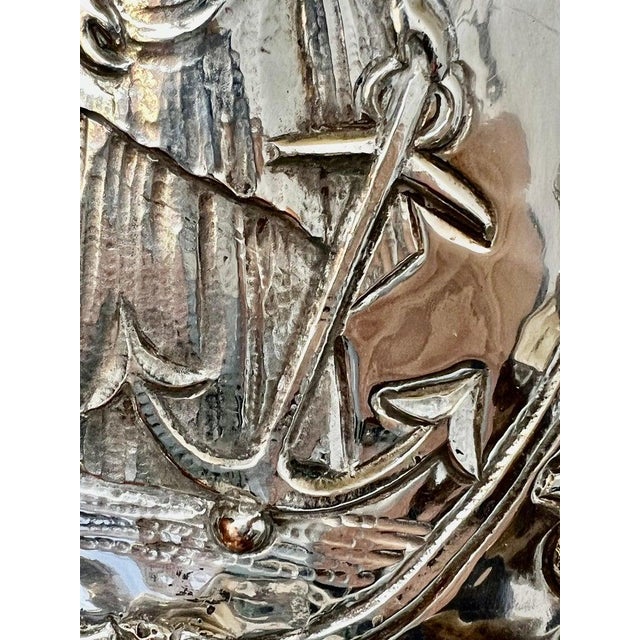 Pair of AntiqueSilvered Figural Wall Sconces, Europe, 19th Century For Sale - Image 4 of 14