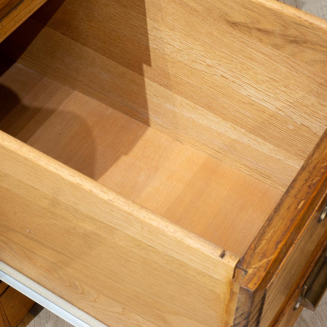 Vintage Oak File Cabinet For Sale In San Francisco - Image 6 of 10