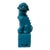 Large MCM Turquoise Glazed Foo Dog Guardian Sculpture For Sale