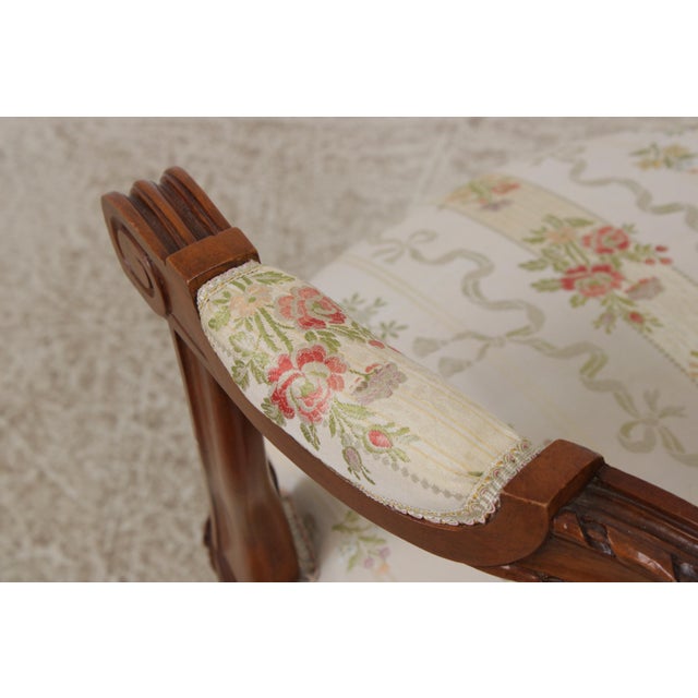 Wood Set of 8 French Louis XIV Style Upholstered Dining Room Chairs For Sale - Image 7 of 18