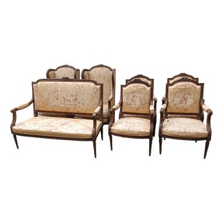 Louis XVI Living Room Set, Set of 7 For Sale