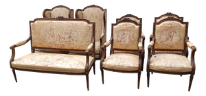 Louis XVI Living Room Set, Set of 7