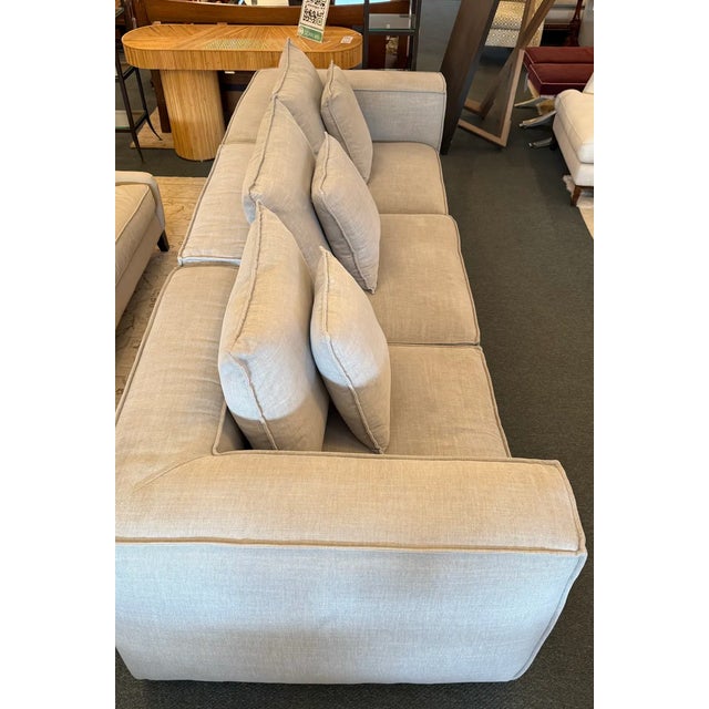 Gray Arhaus Motion Collection Coburn Sofa, Nomad Stone For Sale - Image 8 of 12