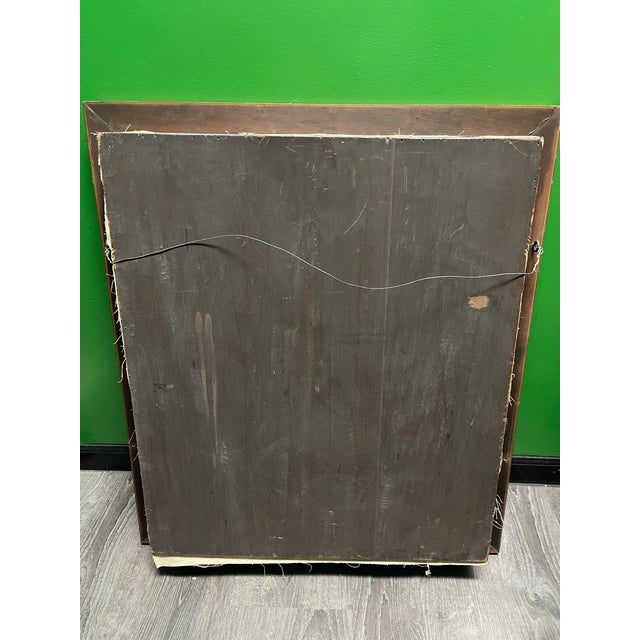 Late 19th Century Victorian Felt Art Memorial Wreath in Shadow Box For Sale - Image 11 of 12