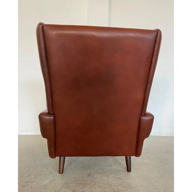 Vintage Danish Caramel Brown Leather Chair by Svend Skipper, 1964 For Sale - Image 10 of 17