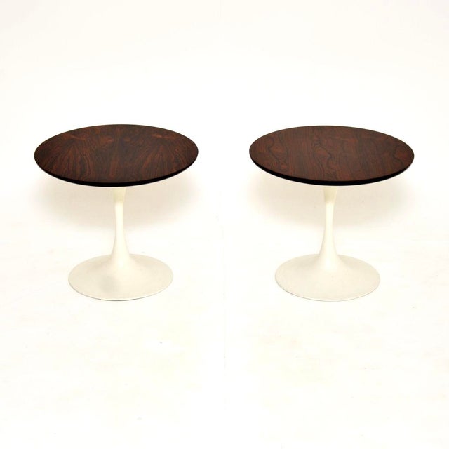 Wood Vintage Tulip Side Tables from Arkana, 1960s, Set of 2 For Sale - Image 7 of 7