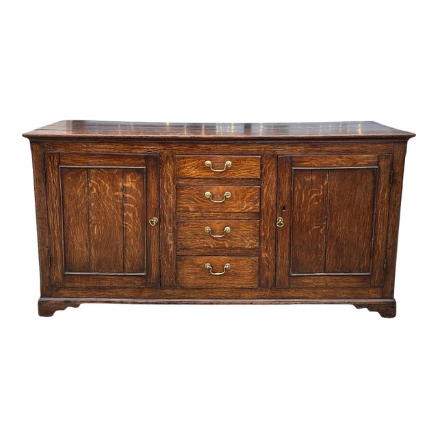 Late 20th Century English Oak Sideboard For Sale