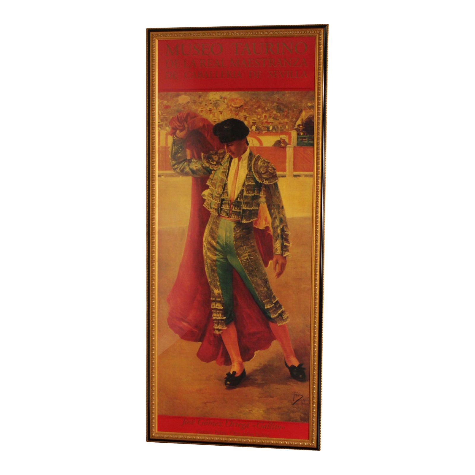 large-custom-framed-sevilla-bullfighting-museum-poster-chairish