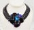 1980s Delizza & Elster for Alexis Kirk Book Piece Darkened Metal Rhinestone Necklace For Sale - Image 9 of 10