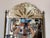 Italian Hollywood Regency Brass & Shell Top Wall Mirror With Beveled Glass For Sale - Image 4 of 11
