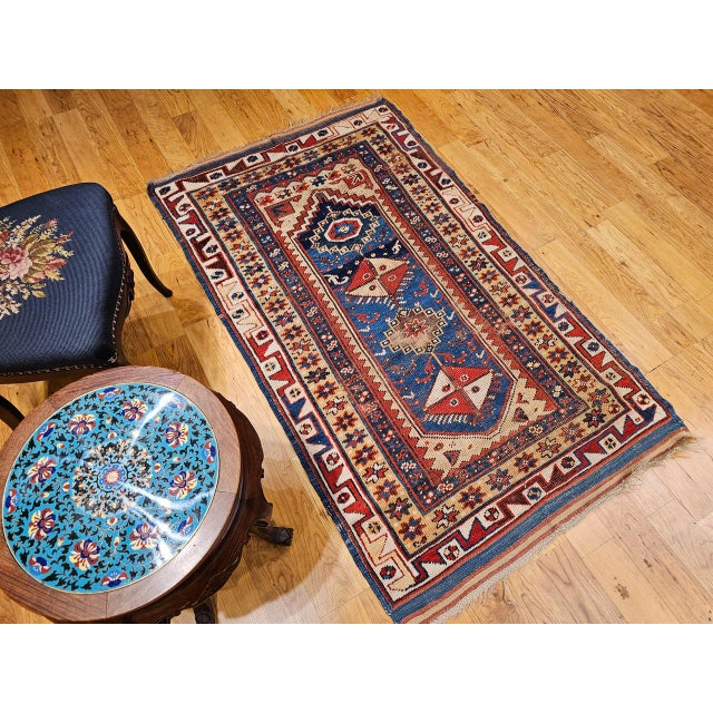 Antique Handwoven Anatolian Village Rug, Wool Prayer Design, 1880s, 4' x 6' For Sale - Image 9 of 18
