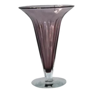 Blenko Blown Studio Art Glass Footed Trumpet Vase