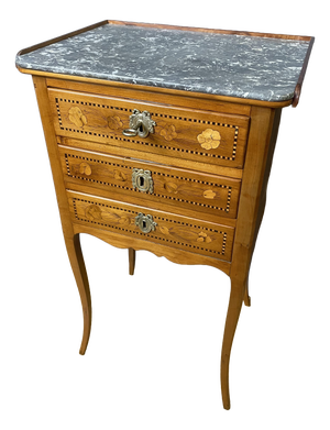 Louis XV Cherrywood Side Table with Drawers