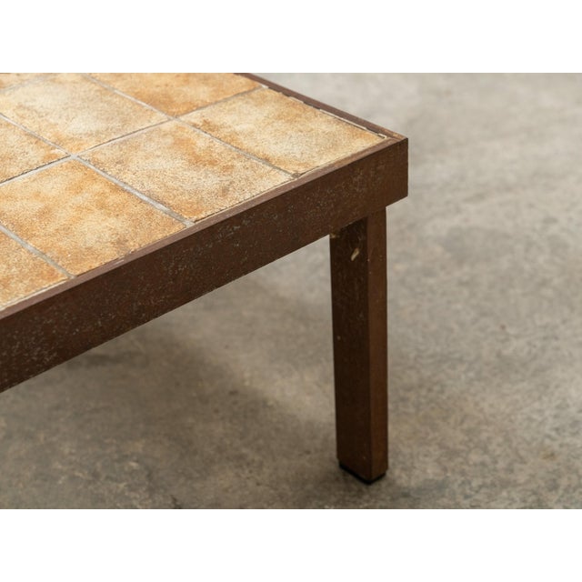1950s Ceramic Coffee Table with Herbarium Motif from Roger Capron, 1950s For Sale - Image 5 of 8