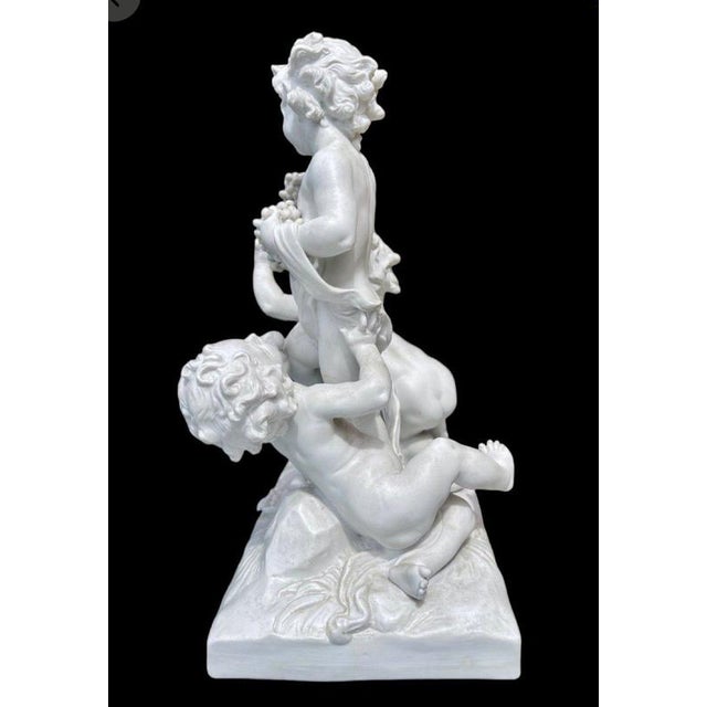 Ceramic Bacchus and Puttis in Biscuit Porcelain from Saxe Volkstedt Rudolstadt For Sale - Image 7 of 11
