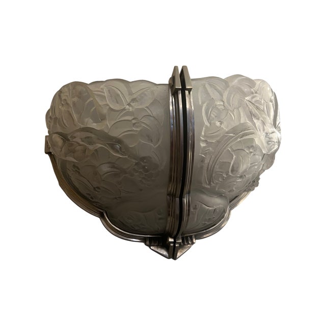 Metal Art Deco Corner Sconces by Genet And Michon, 1930s, Set of 2 For Sale - Image 7 of 17