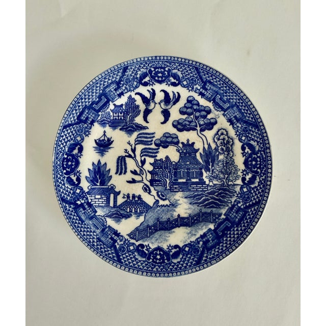Group of three blue and white Chinoiserie wall plates or serving if you prefer with origins ranging from Japan to England....