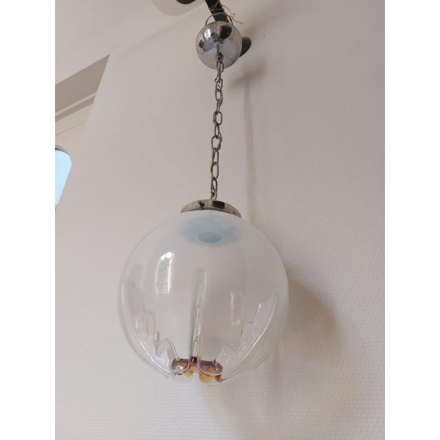 Mid-Century Modern Pendant Light in Murano Glass from AV Mazzega, 1970 For Sale - Image 12 of 18